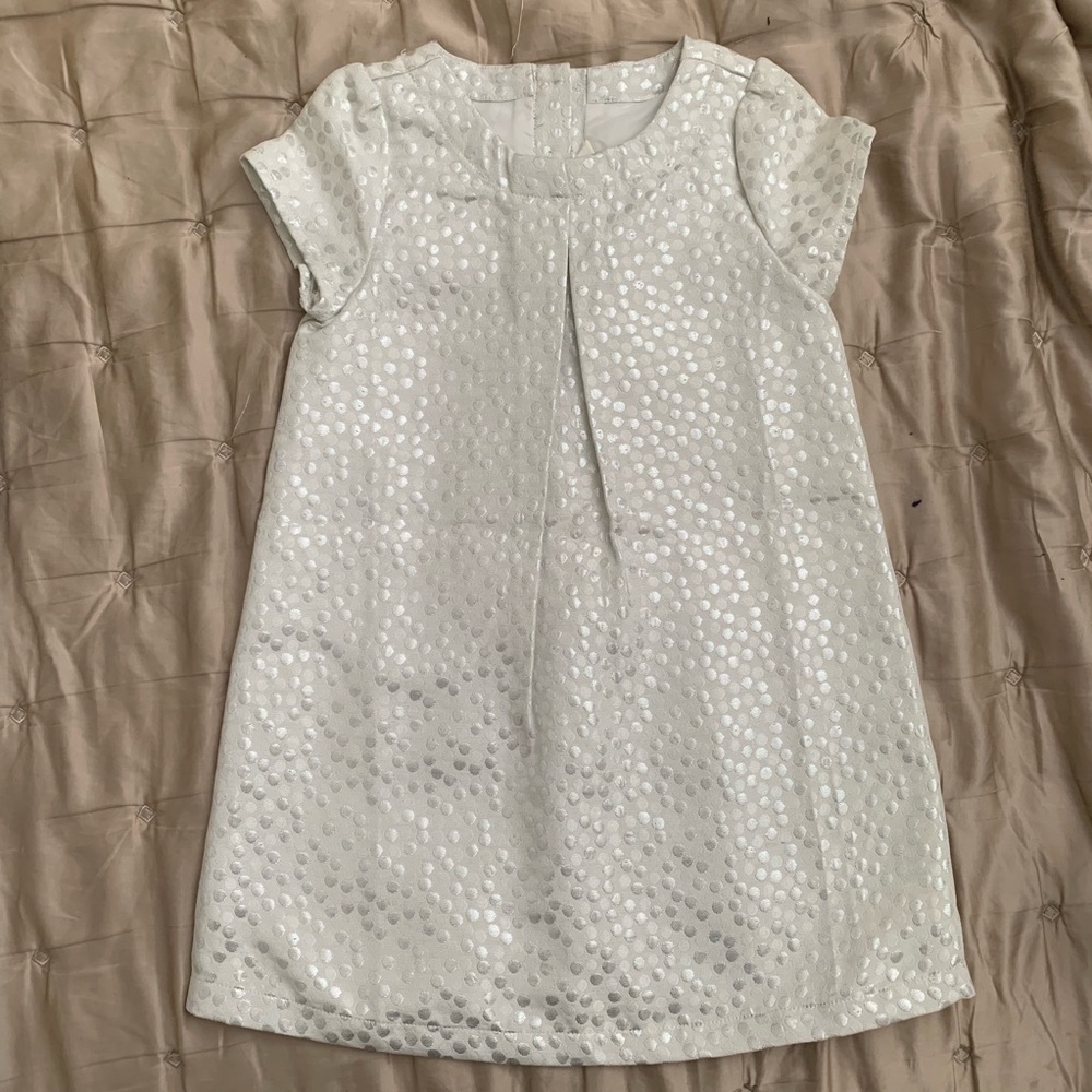 Crazy 8 Metallic White Dot Toddler Girl Dress